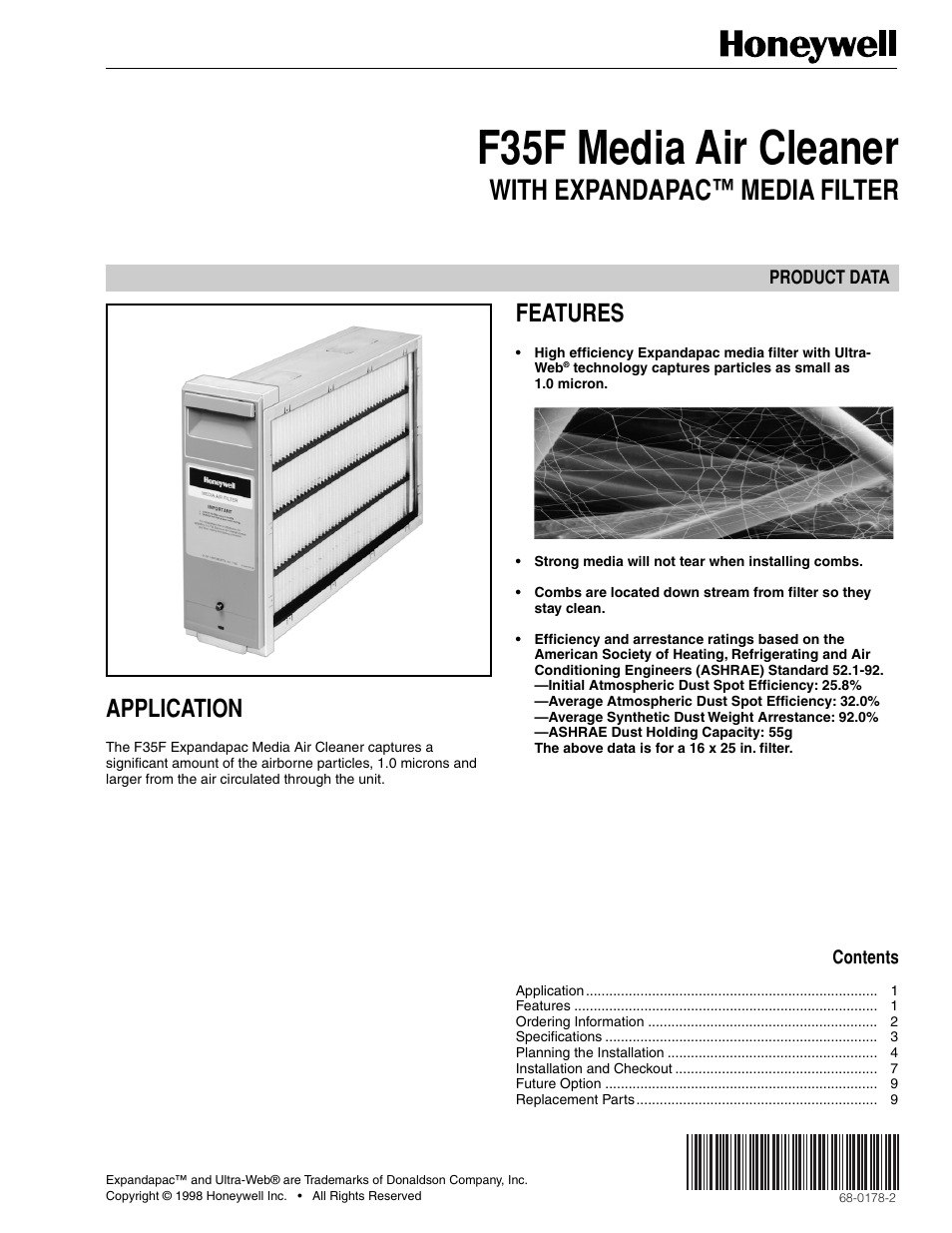 Honeywell EXPANDAPAC F35F User Manual | 12 pages