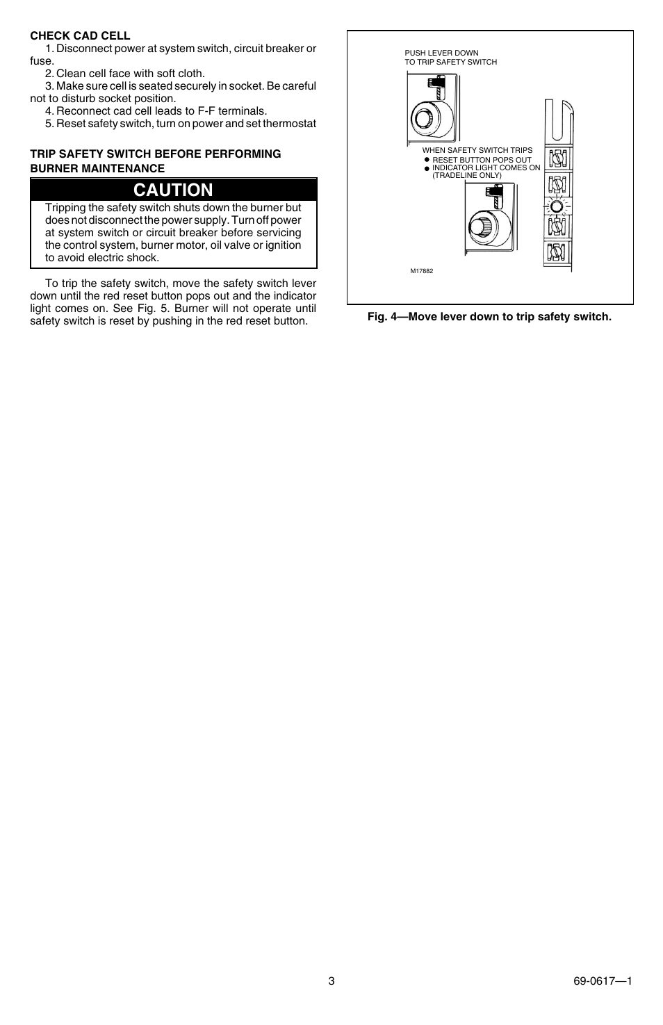 Caution | Honeywell PROTECTORELAY R8184G User Manual | Page 3 / 4