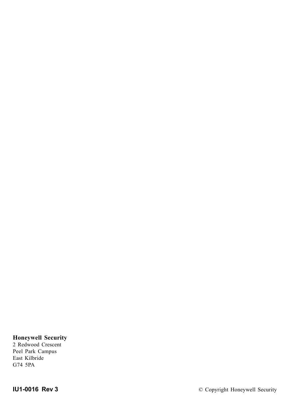 Honeywell Galaxy 16 Plus User Manual | Page 30 / 30