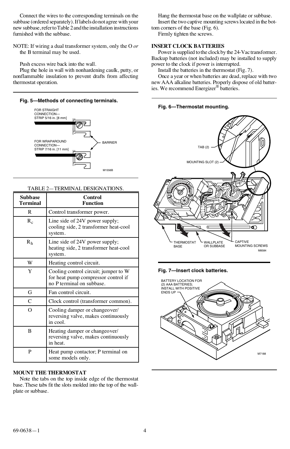 Batteries | Honeywell 191108AC User Manual | Page 4 / 8