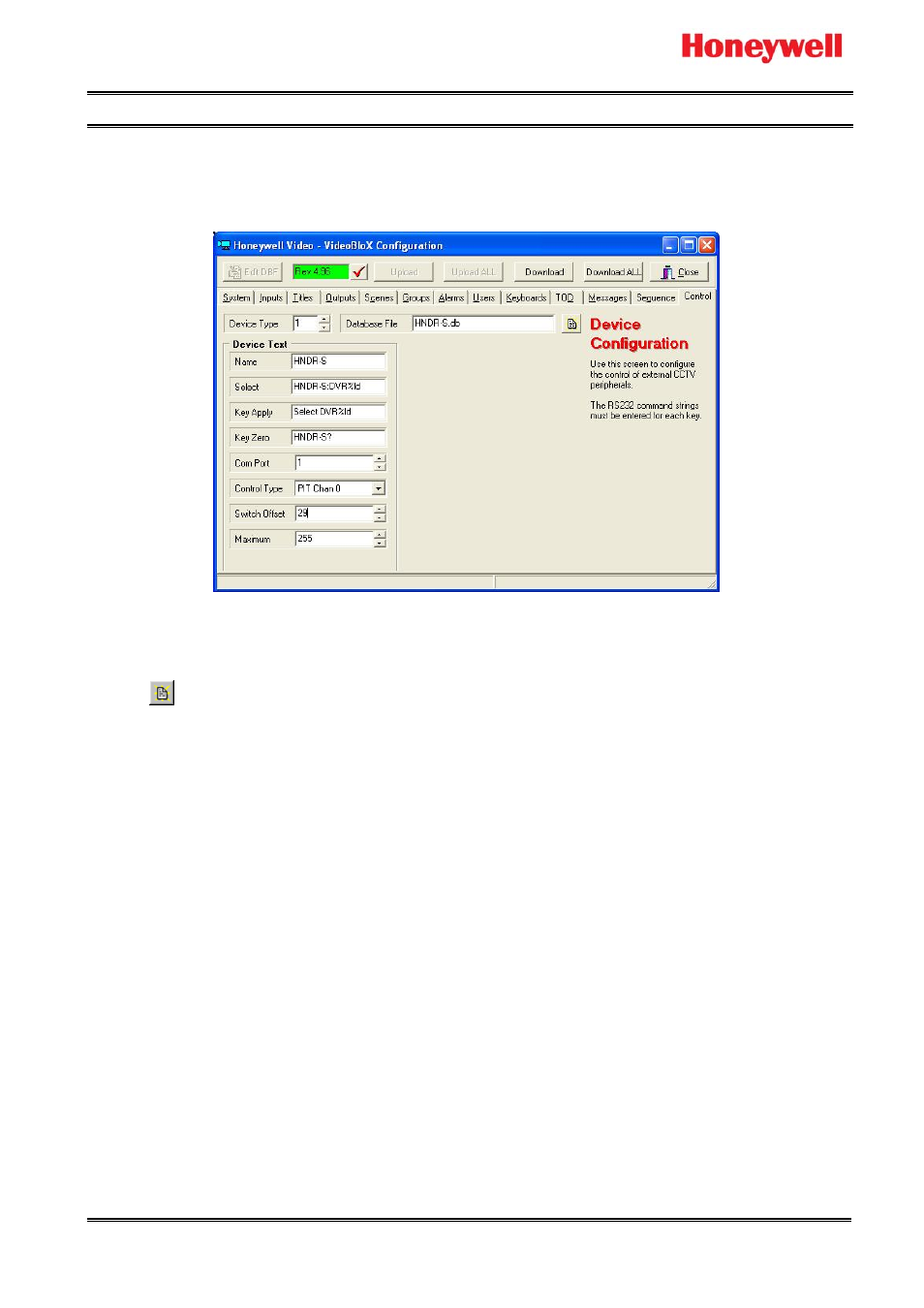 Honeywell security technical bulletin, Device configuration | Honeywell HNDR-S 4848 User Manual | Page 3 / 5