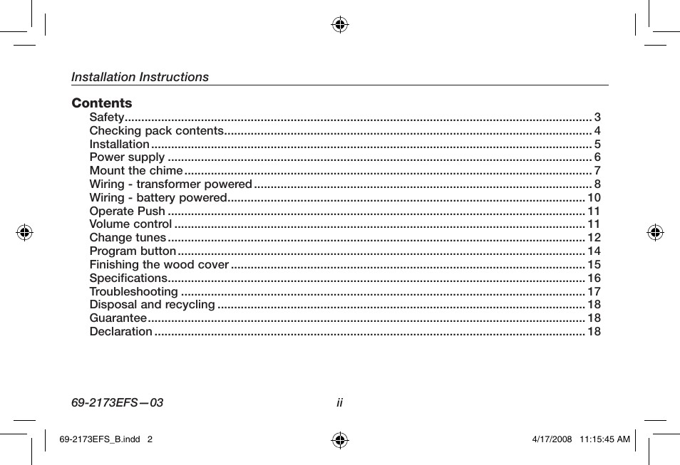Honeywell RCW25 User Manual | Page 2 / 68
