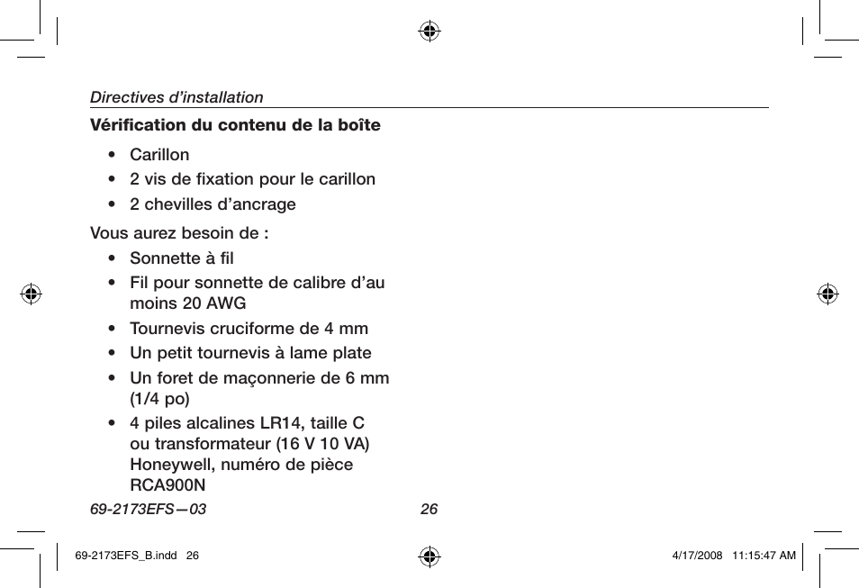 Honeywell RCW25 User Manual | Page 28 / 68
