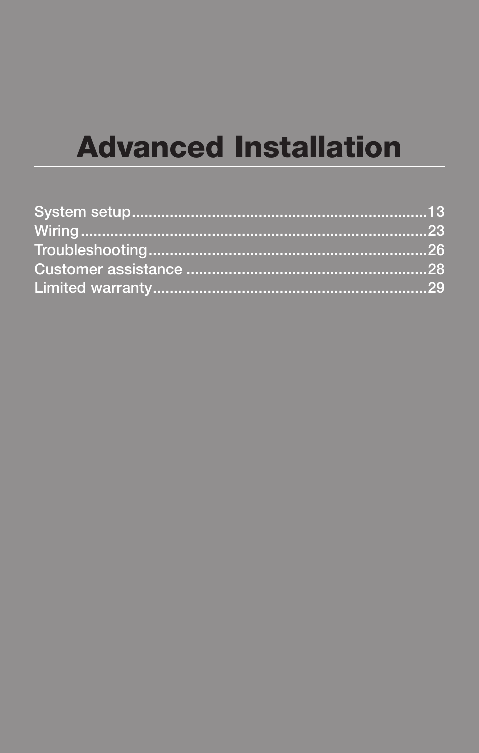 Advanced installation | Honeywell RTH6350 User Manual | Page 14 / 64