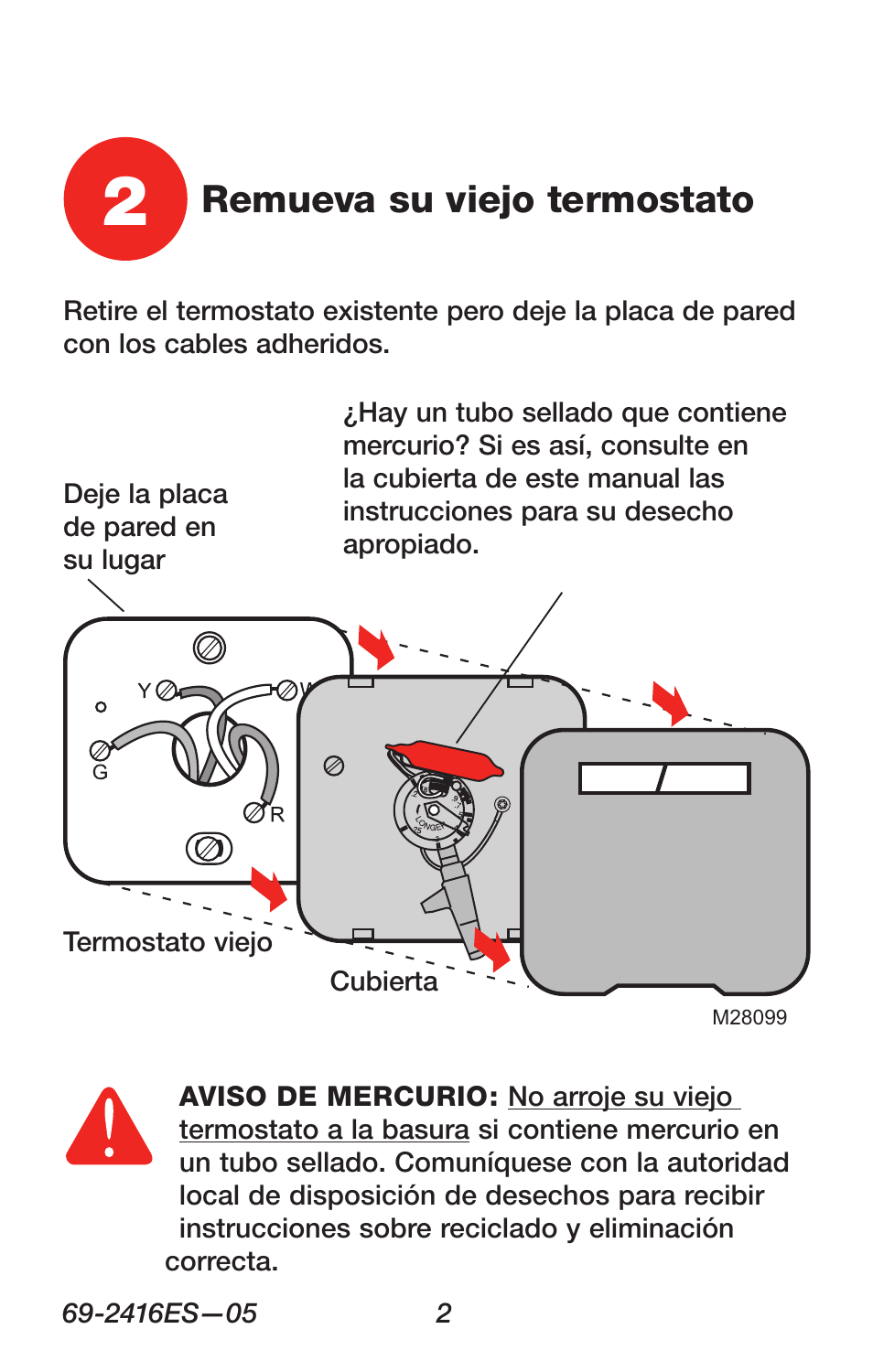 Remueva su viejo termostato | Honeywell RTH6350 User Manual | Page 36 / 64