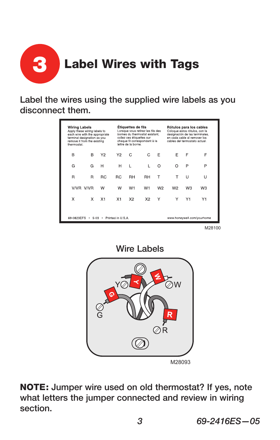 Label wires with tags | Honeywell RTH6350 User Manual | Page 5 / 64