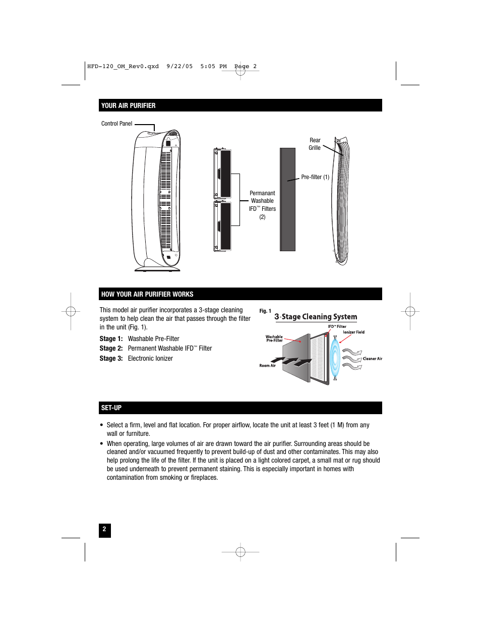 Honeywell HFD-120 User Manual | Page 2 / 20