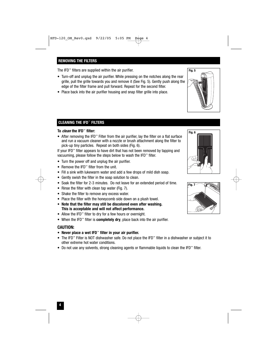 Honeywell HFD-120 User Manual | Page 4 / 20