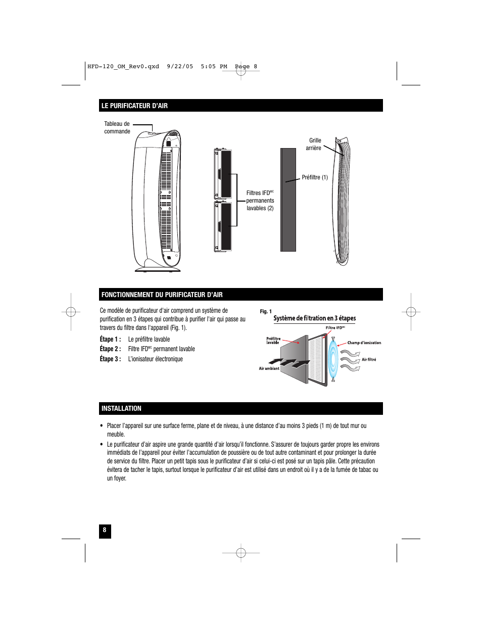 Honeywell HFD-120 User Manual | Page 8 / 20
