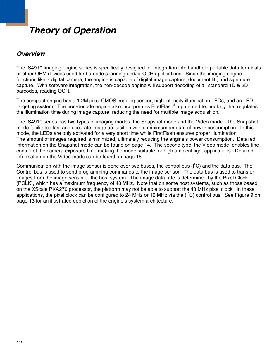 Theory of operation, Overview | Honeywell IS4911 User Manual | Page 16 / 42