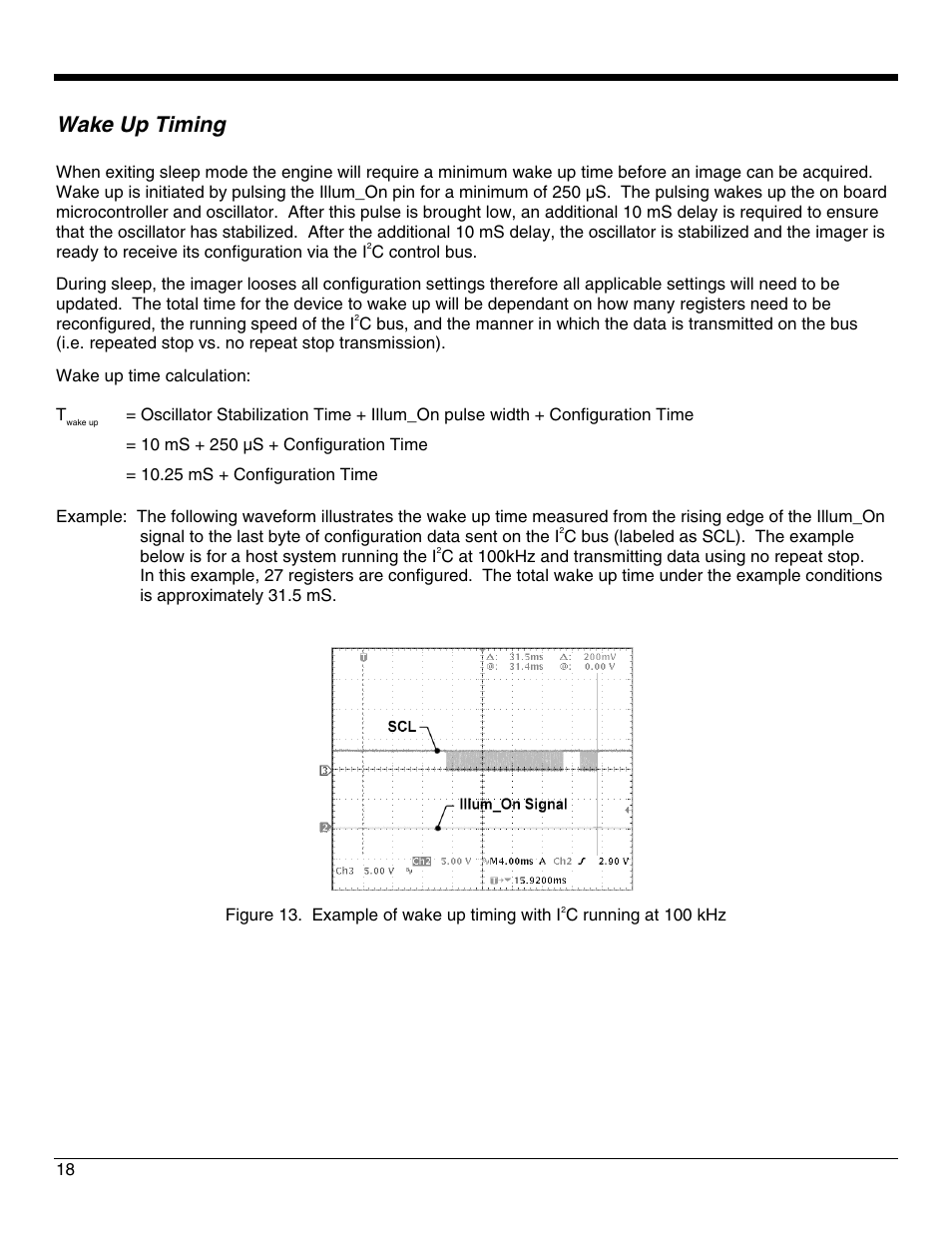 Wake up timing | Honeywell IS4911 User Manual | Page 22 / 42