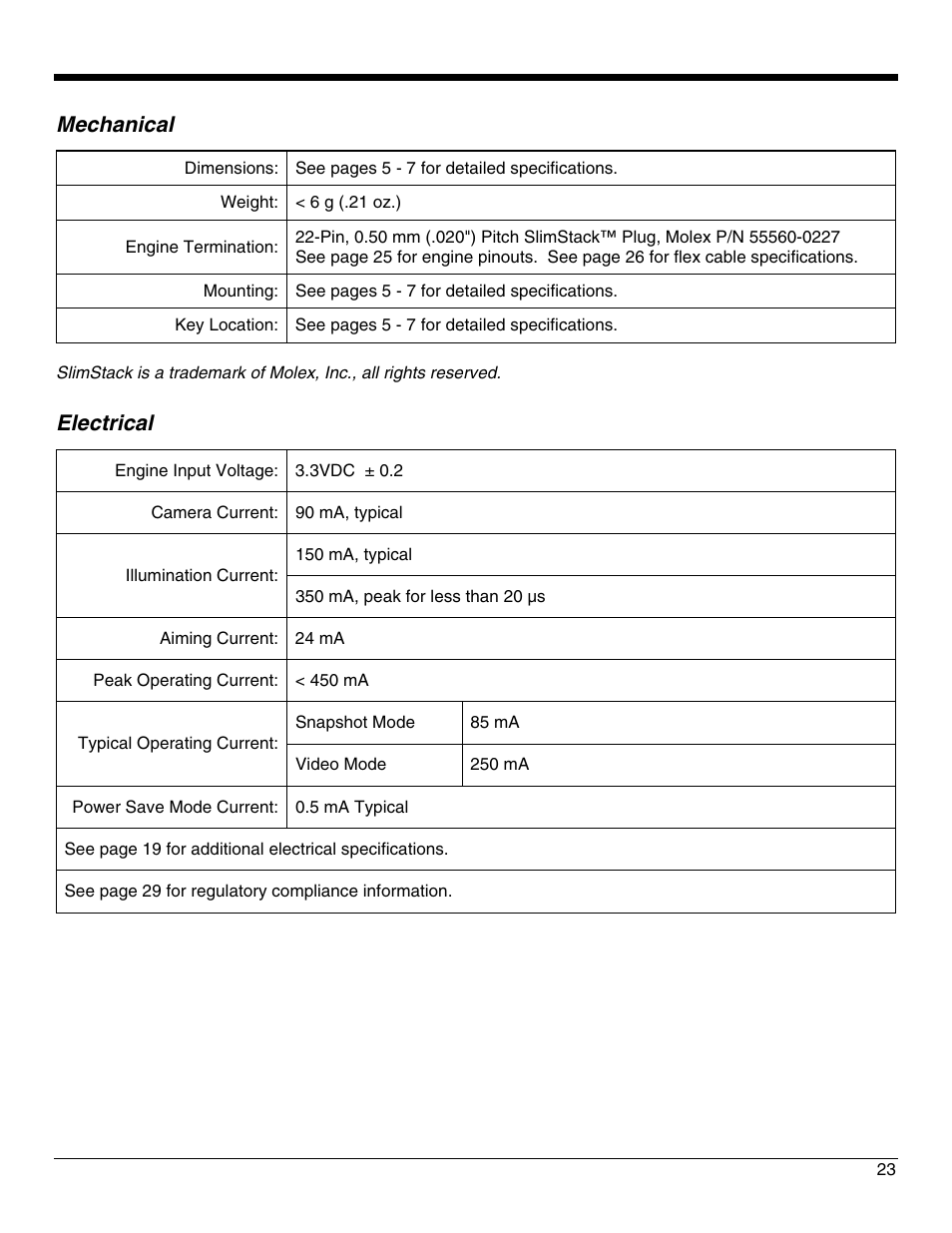 Mechanical, Electrical | Honeywell IS4911 User Manual | Page 27 / 42