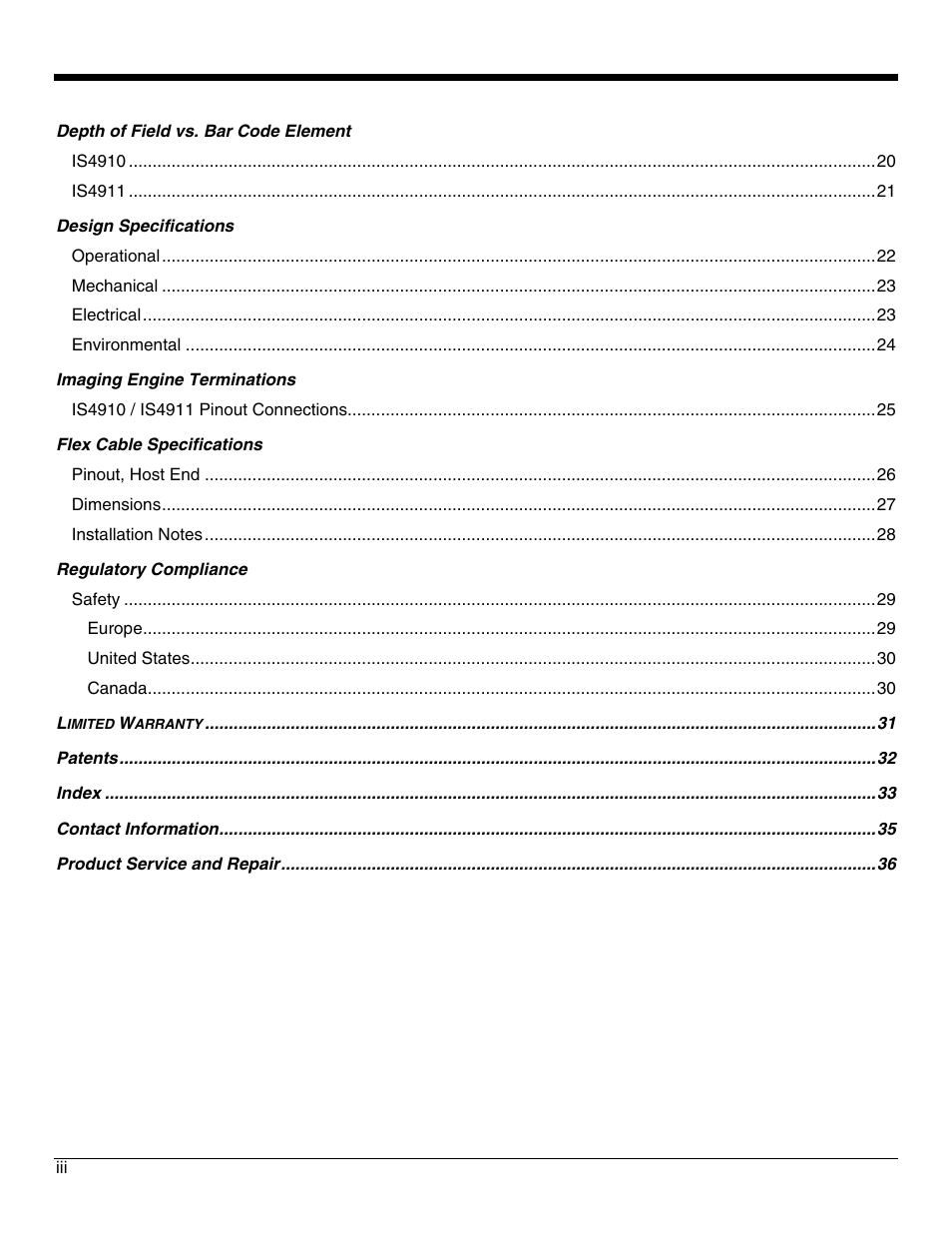Honeywell IS4911 User Manual | Page 4 / 42