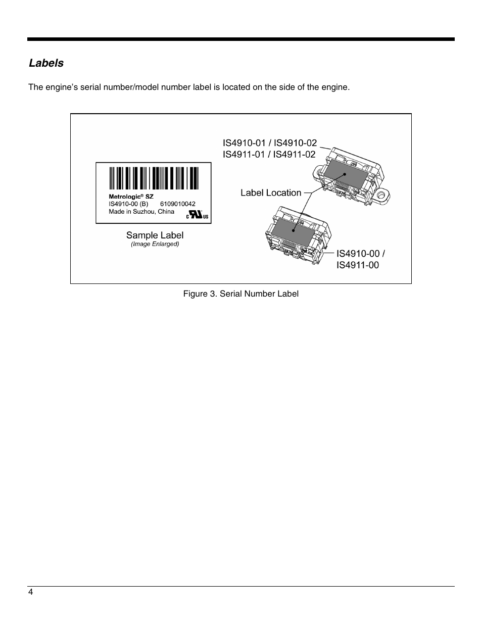 Labels | Honeywell IS4911 User Manual | Page 8 / 42