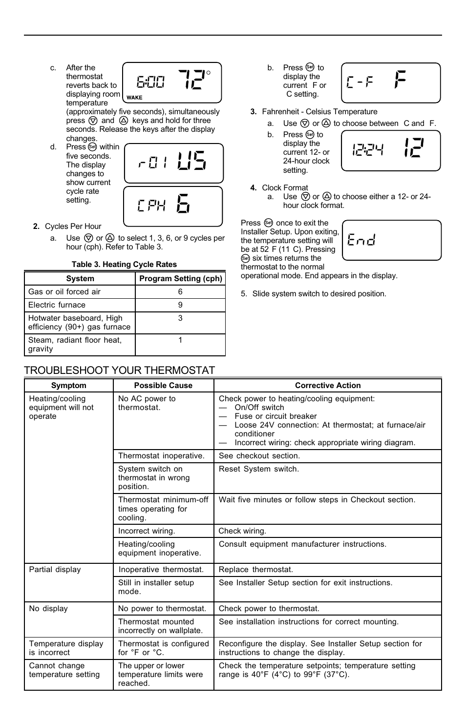 Troubleshoot your thermostat | Honeywell CT2700 User Manual | Page 7 / 8