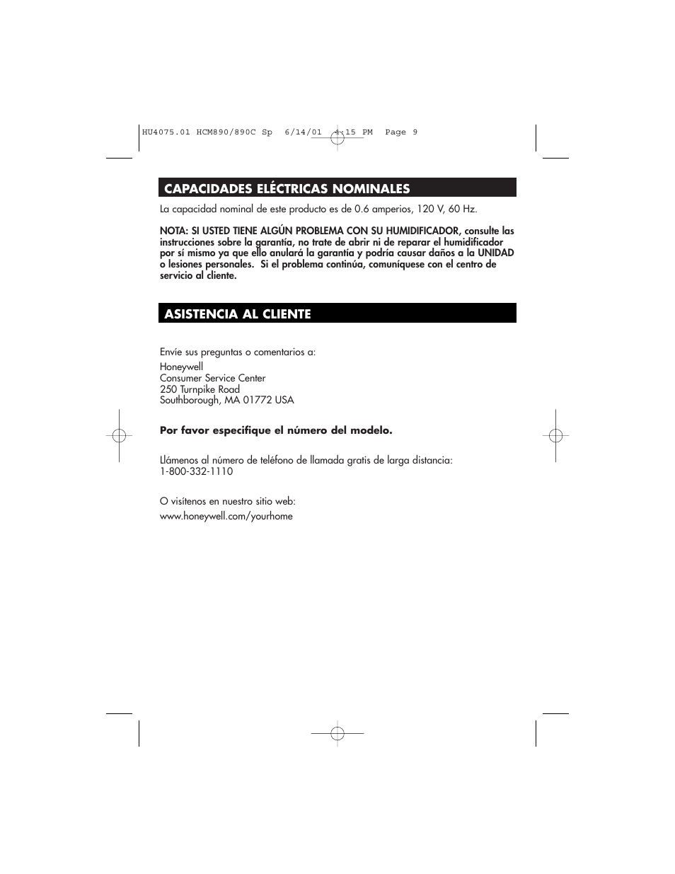 Honeywell HCM-890 User Manual | Page 33 / 36