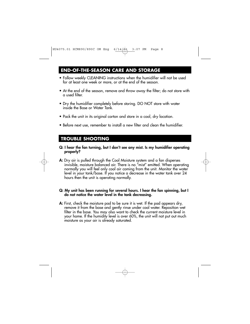 Honeywell HCM-890 User Manual | Page 8 / 36