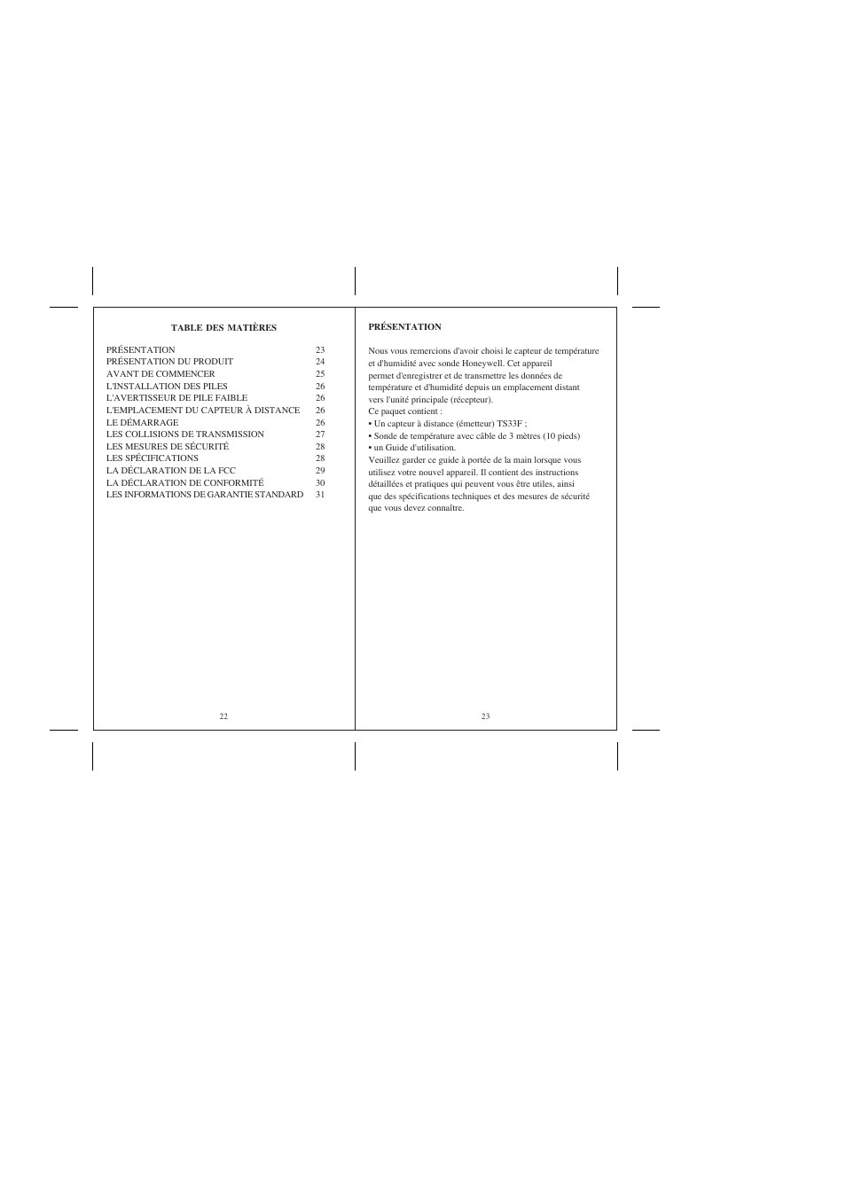 Honeywell TS33F User Manual | Page 14 / 18