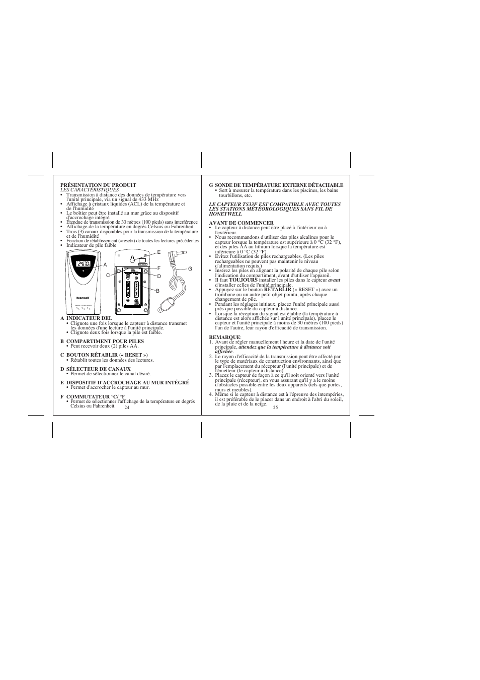 Honeywell TS33F User Manual | Page 15 / 18