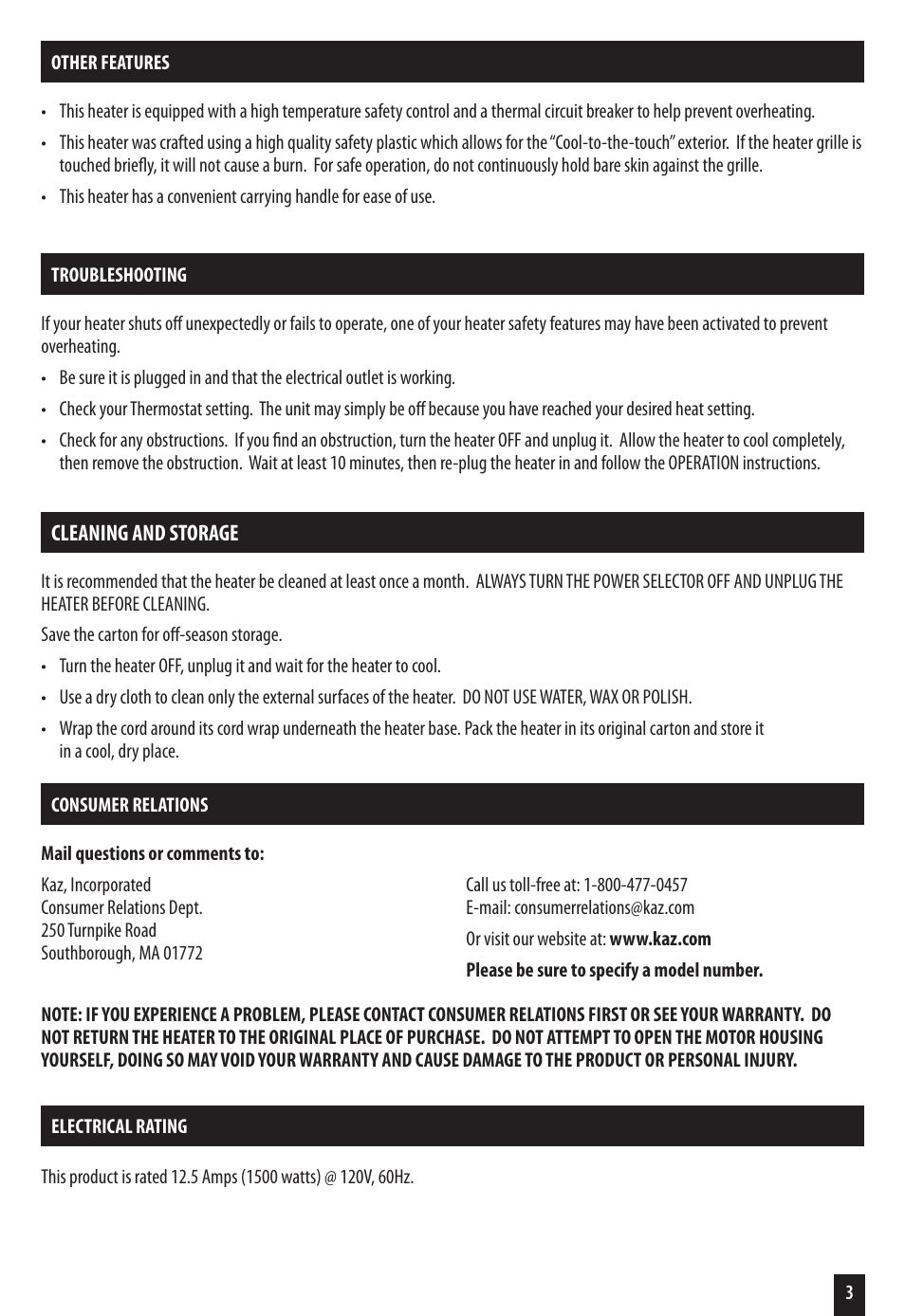 Honeywell HZ-7200 User Manual | Page 3 / 12