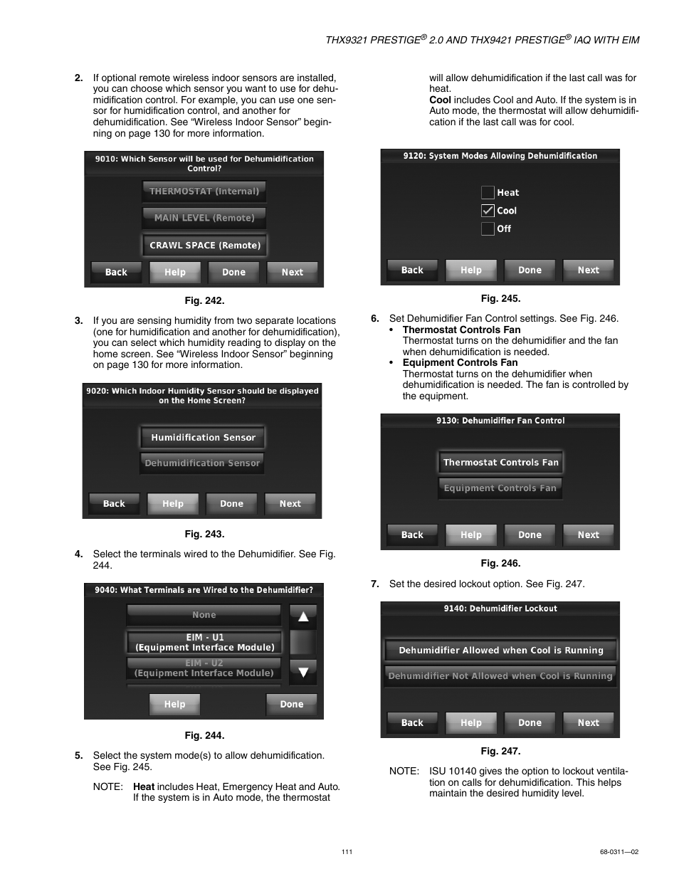 Honeywell PRESTIGE THX9321 User Manual | Page 111 / 160