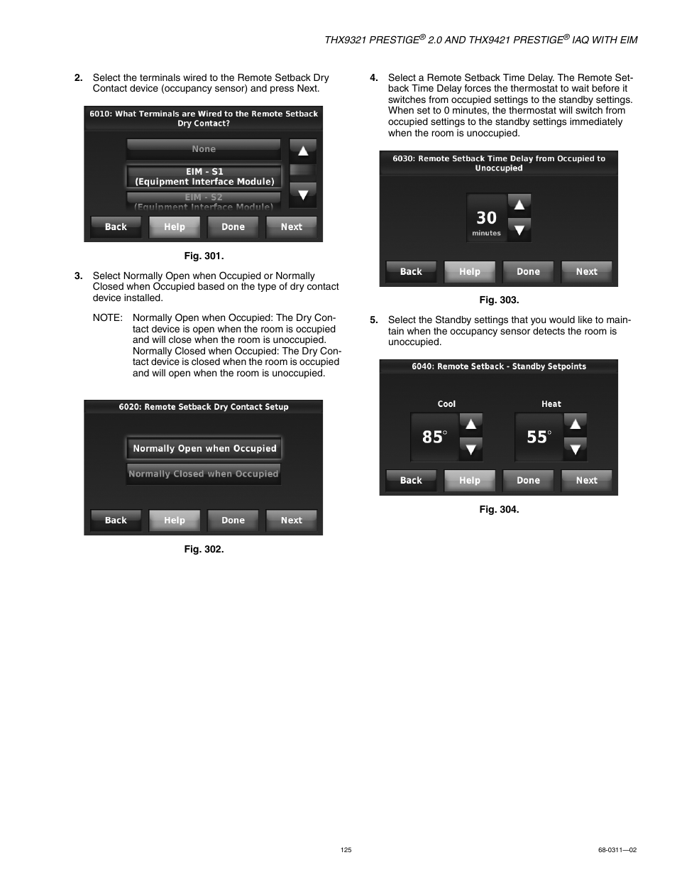 Honeywell PRESTIGE THX9321 User Manual | Page 125 / 160