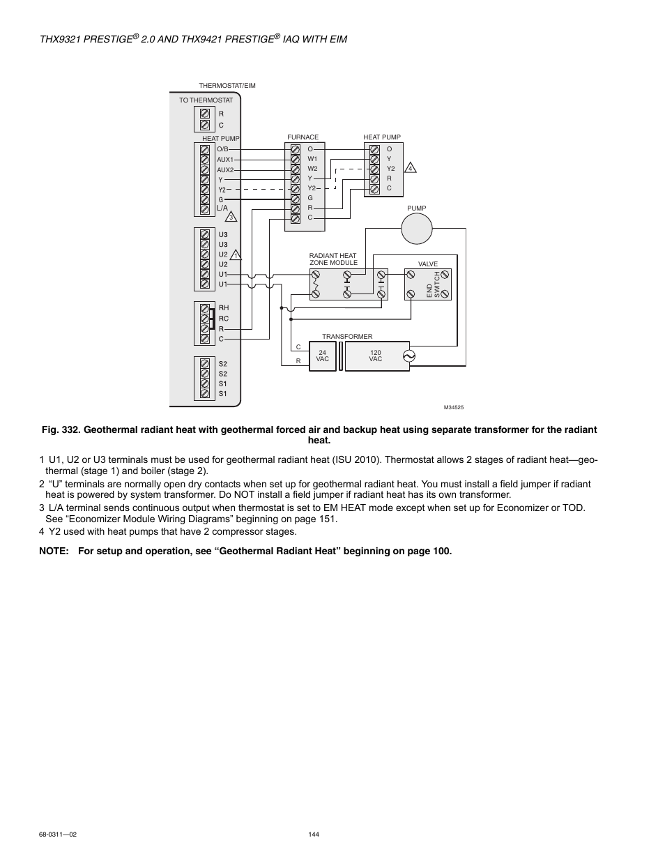 Thx9321 prestige, Iaq with eim | Honeywell PRESTIGE THX9321 User Manual | Page 144 / 160