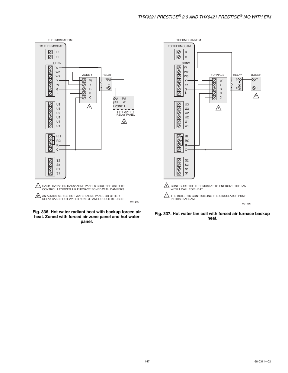 Thx9321 prestige, Iaq with eim | Honeywell PRESTIGE THX9321 User Manual | Page 147 / 160