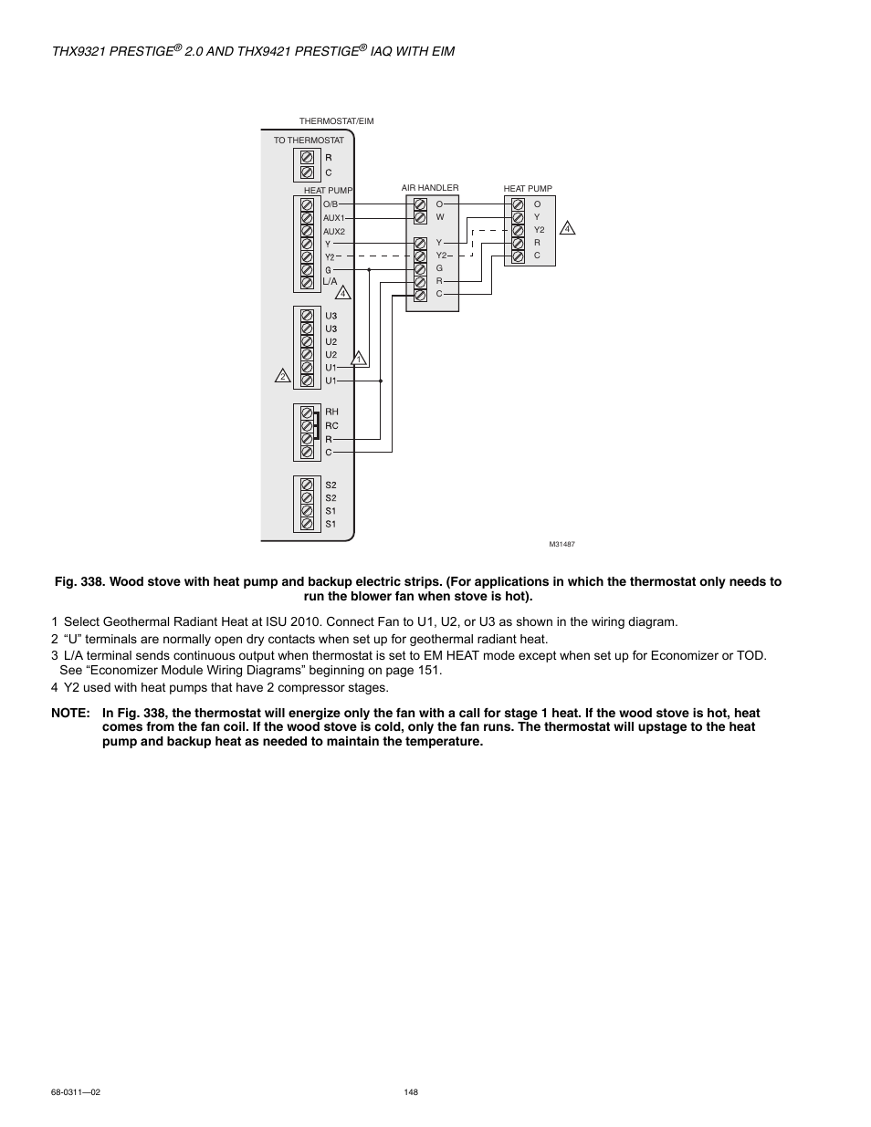 Thx9321 prestige, Iaq with eim | Honeywell PRESTIGE THX9321 User Manual | Page 148 / 160