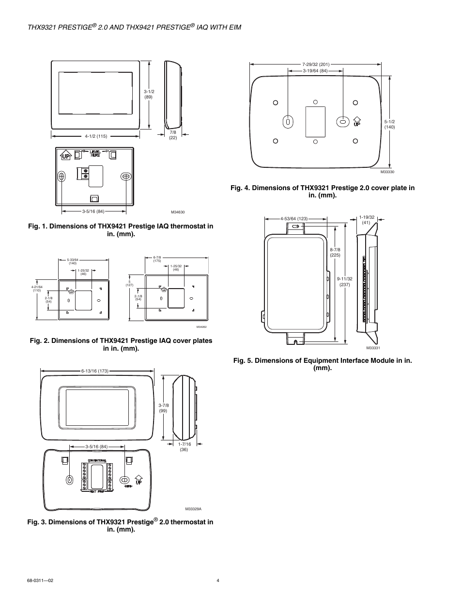 Thx9321 prestige, Iaq with eim | Honeywell PRESTIGE THX9321 User Manual | Page 4 / 160