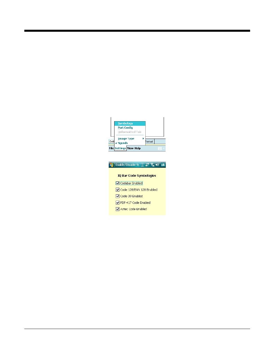 To save scanned information, To clear scanned information, Settings | Settings -3 | Honeywell Dolphin Demos User Manual | Page 21 / 46