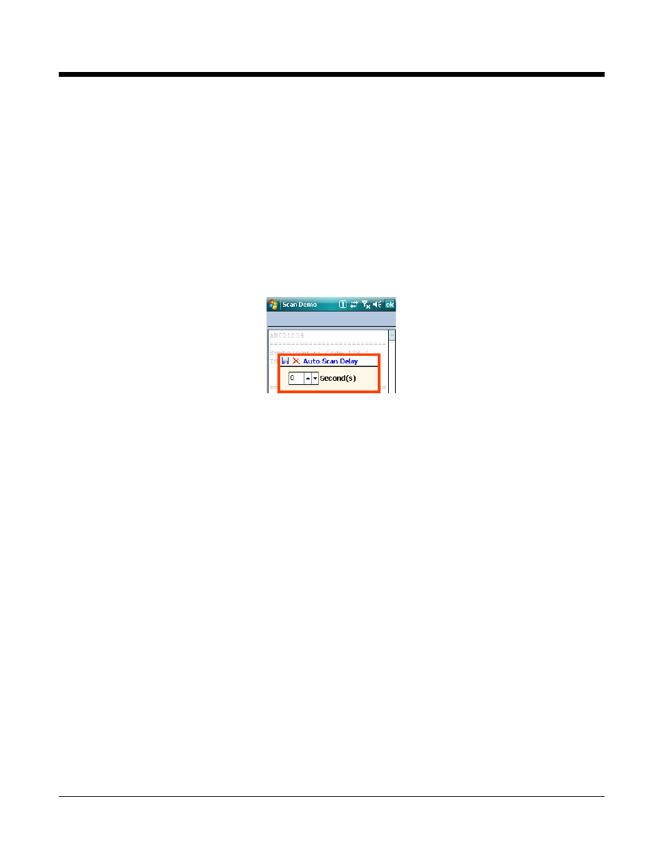 Auto scan, Auto scan delay, Continuous scan | Centering, Auto scan -3, Auto scan delay -3, Continuous scan -3 centering -3 | Honeywell Dolphin Demos User Manual | Page 29 / 46