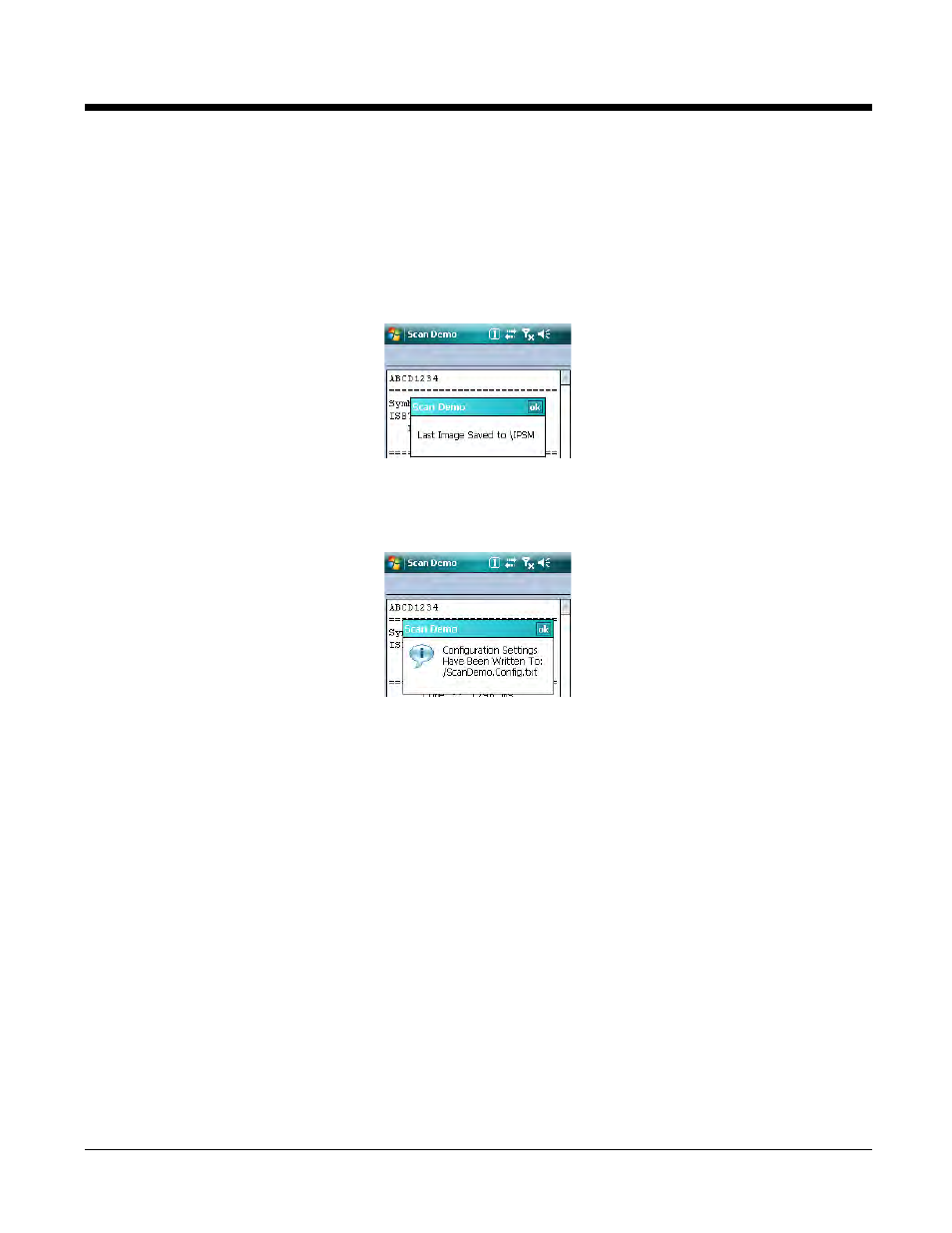 Default settings, Taking images of bar codes, Recording custom settings | Honeywell Dolphin Demos User Manual | Page 32 / 46