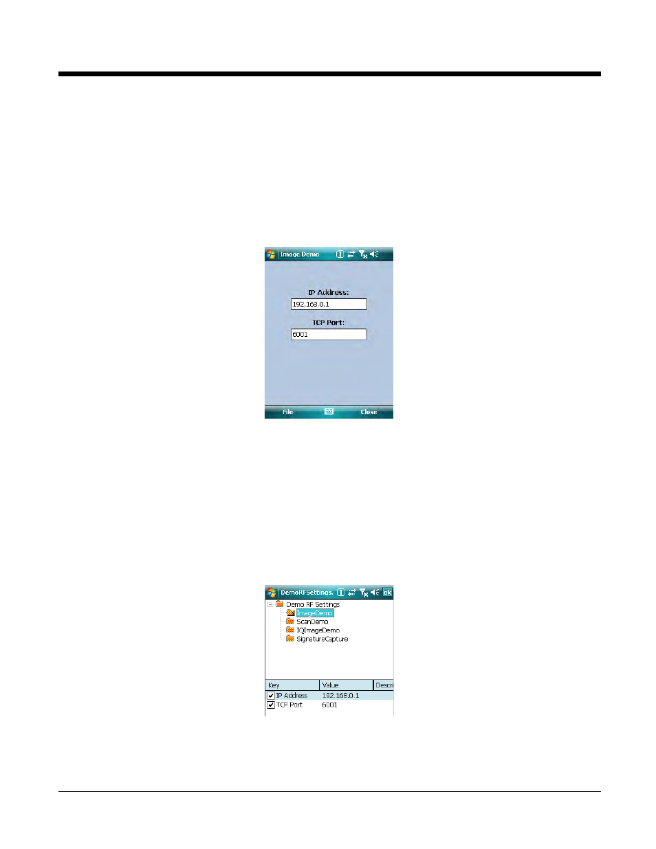 To connect demos on the terminal to the image view | Honeywell Dolphin Demos User Manual | Page 40 / 46