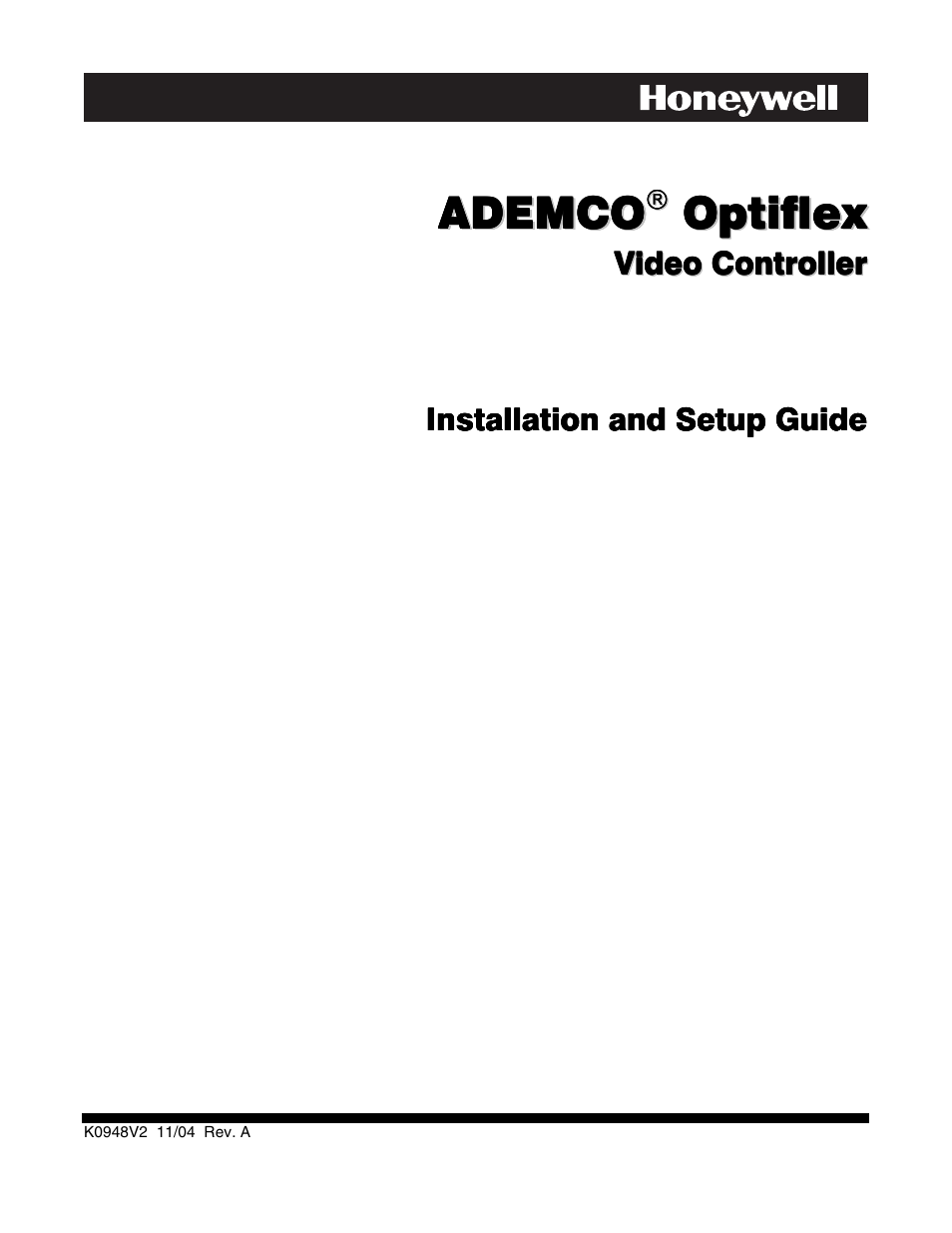 Honeywell Optiflex User Manual | 24 pages