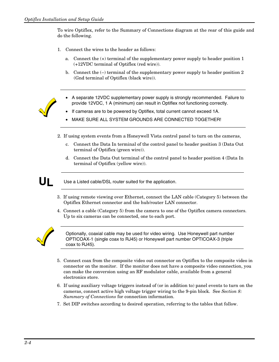 Honeywell Optiflex User Manual | Page 10 / 24