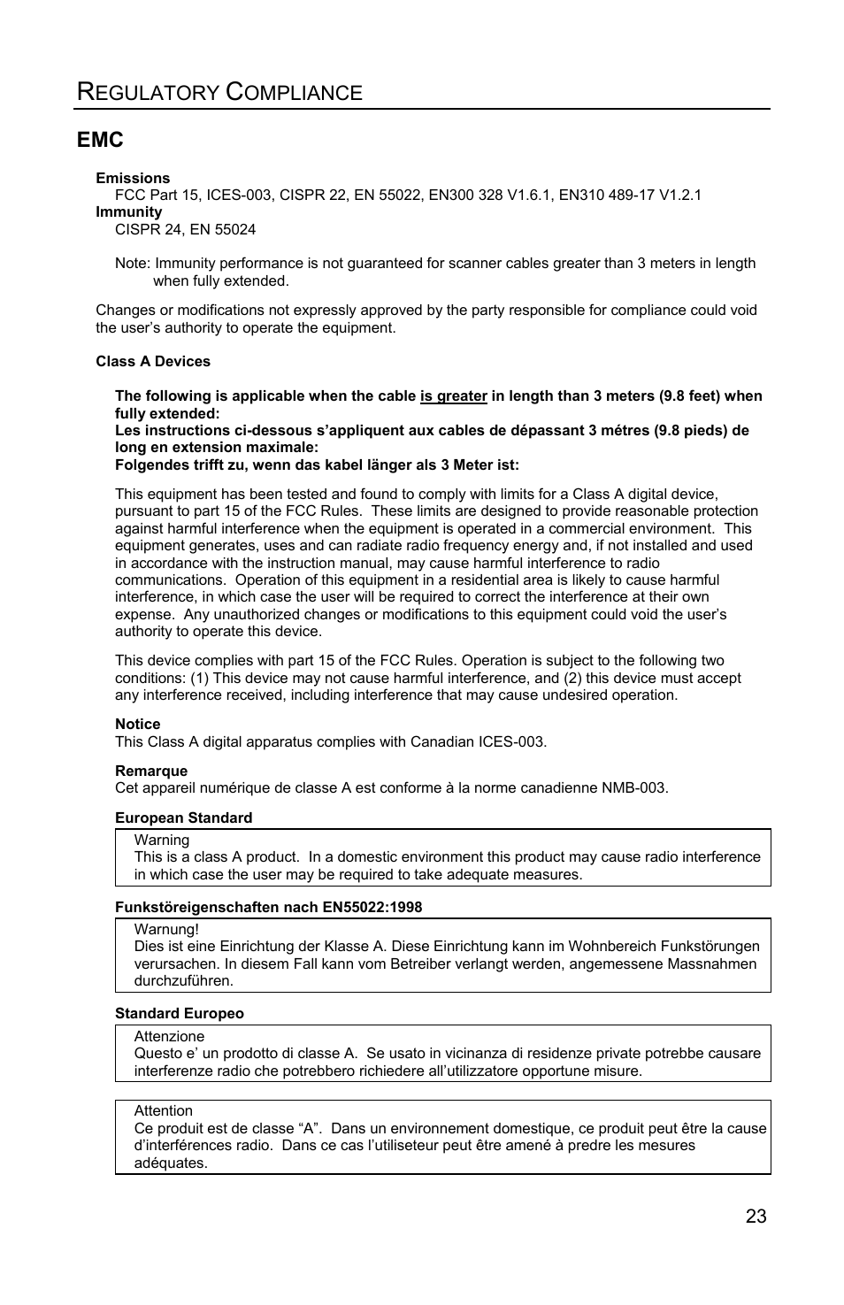 Regulatory compliance, Egulatory, Ompliance | Honeywell FocusBT AP-010-BT User Manual | Page 27 / 32