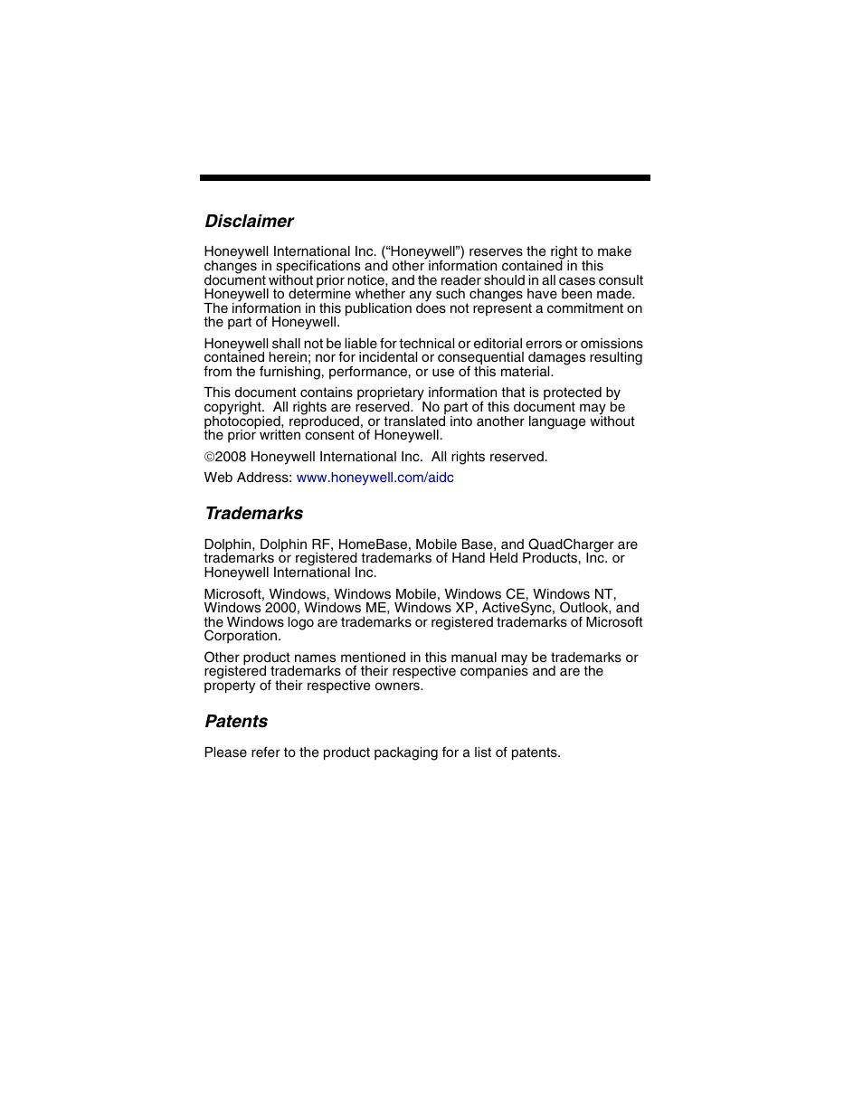 Honeywell Dolphin 7600 User Manual | Page 11 / 12