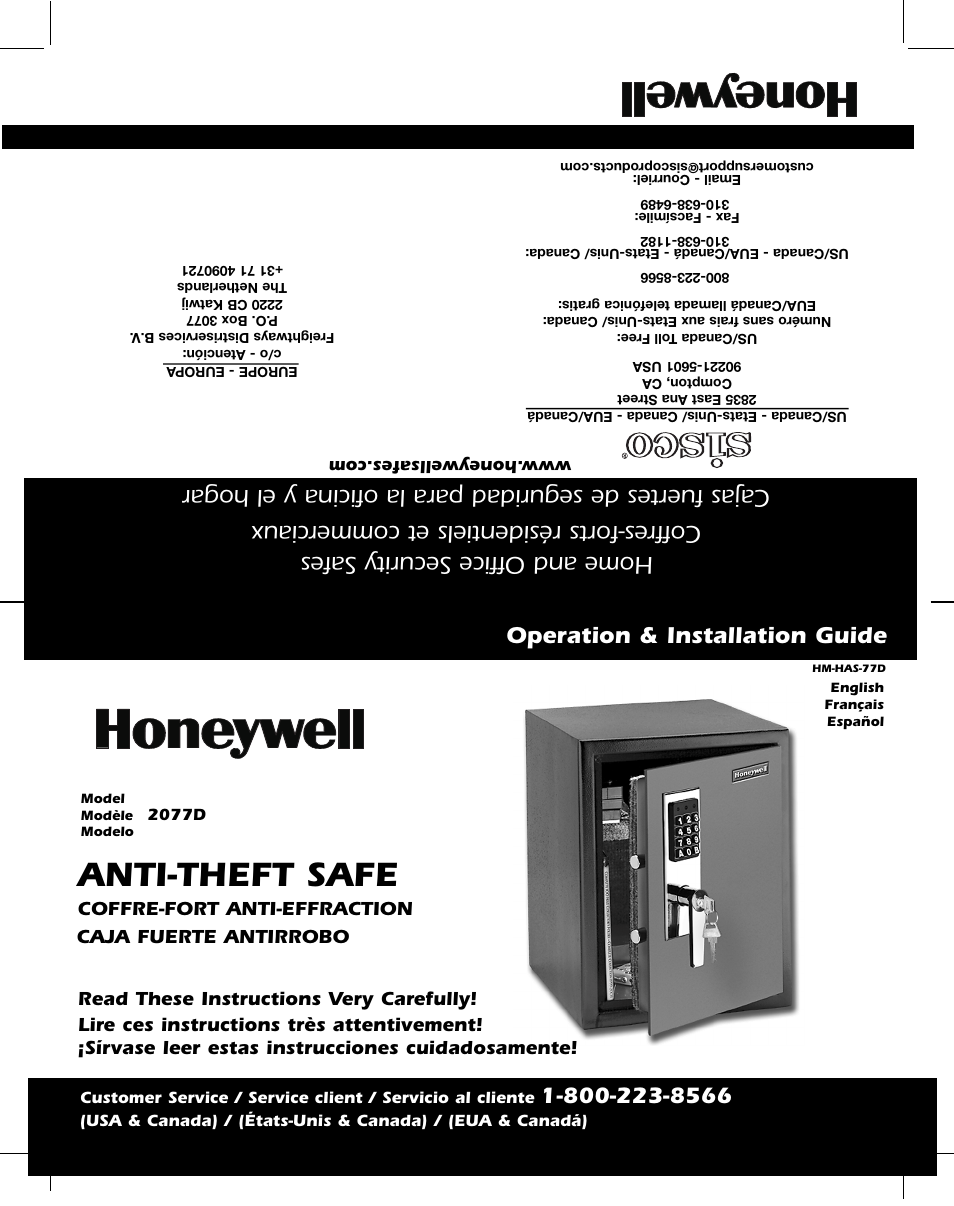 Honeywell 2077D User Manual | 17 pages