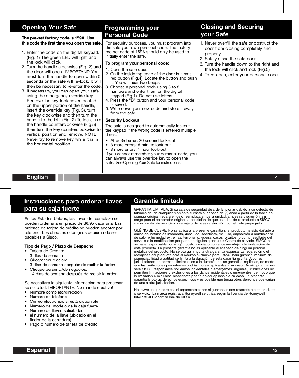 Programming your personal code | Honeywell 2077D User Manual | Page 16 / 17