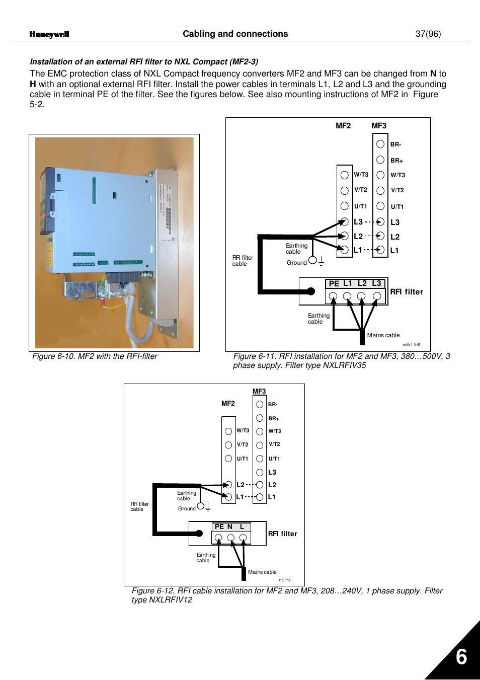 Cabling and connections 37(96) | Honeywell NXL User Manual | Page 37 / 96