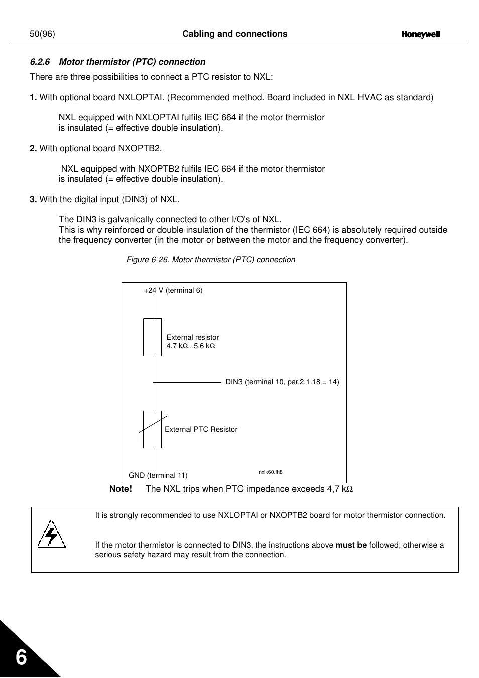 Honeywell NXL User Manual | Page 50 / 96