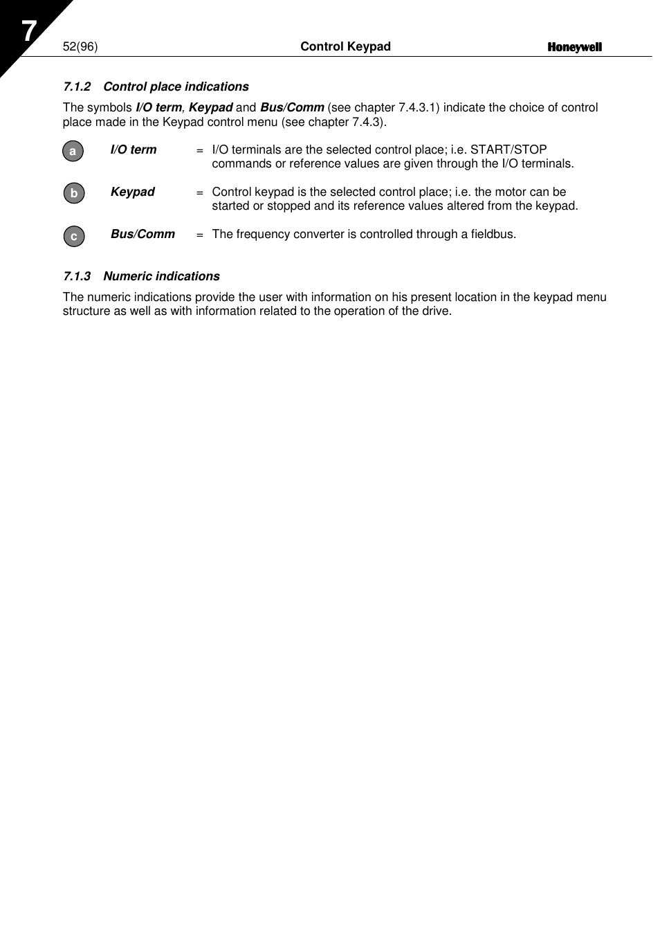 Honeywell NXL User Manual | Page 52 / 96