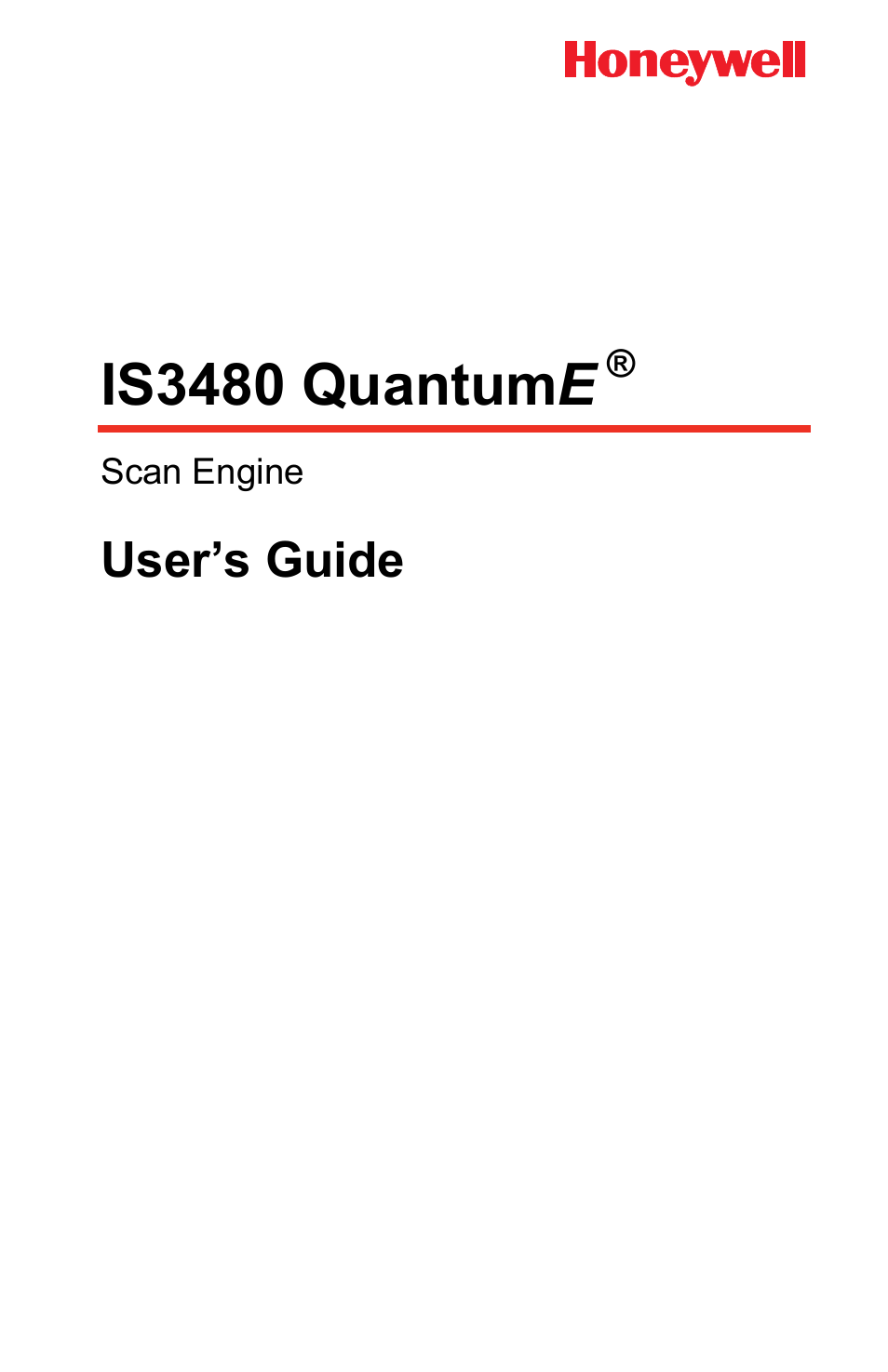 Honeywell QUANTUME IS3480 User Manual | 60 pages