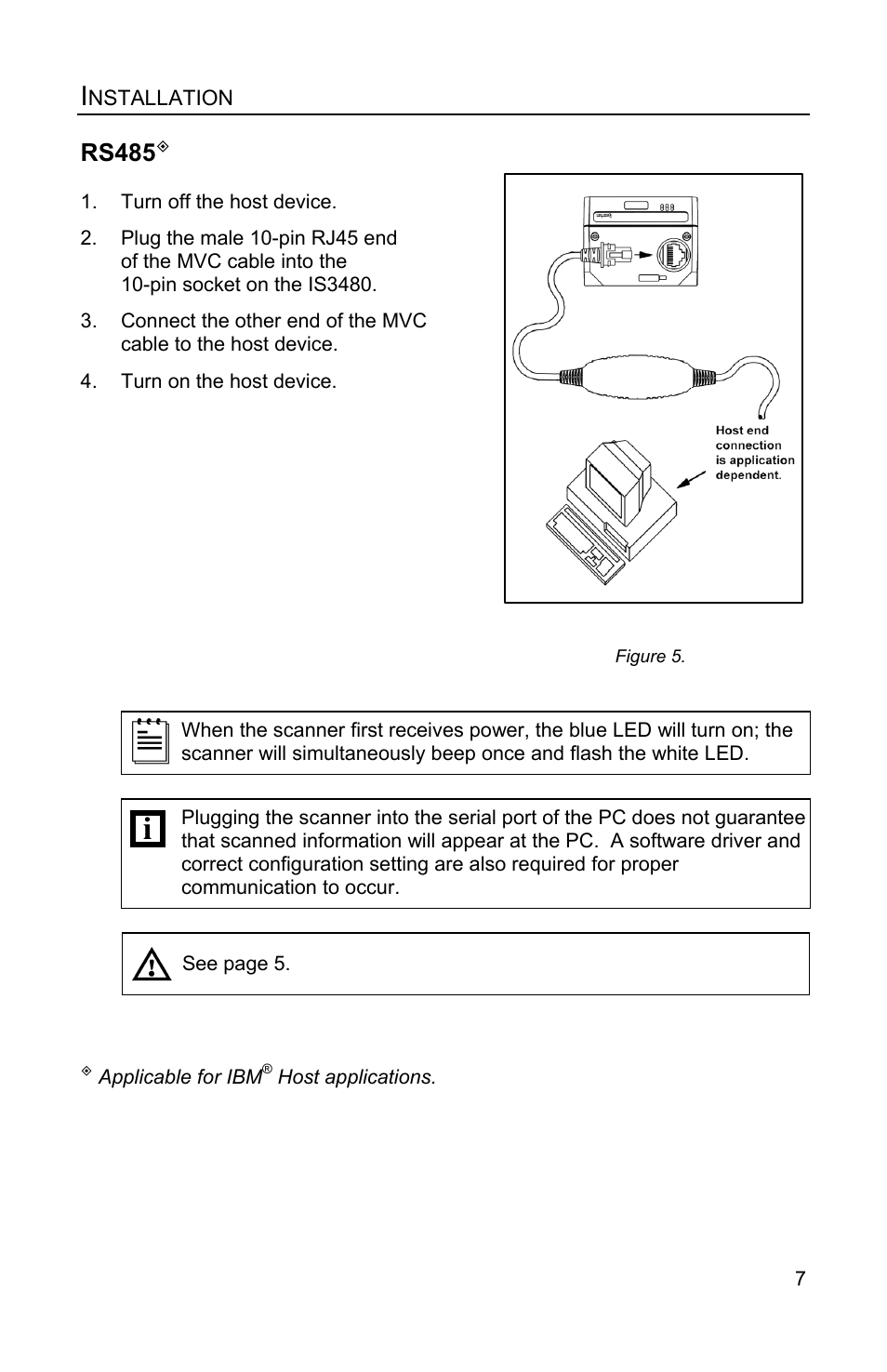 Rs485 | Honeywell QUANTUME IS3480 User Manual | Page 11 / 60