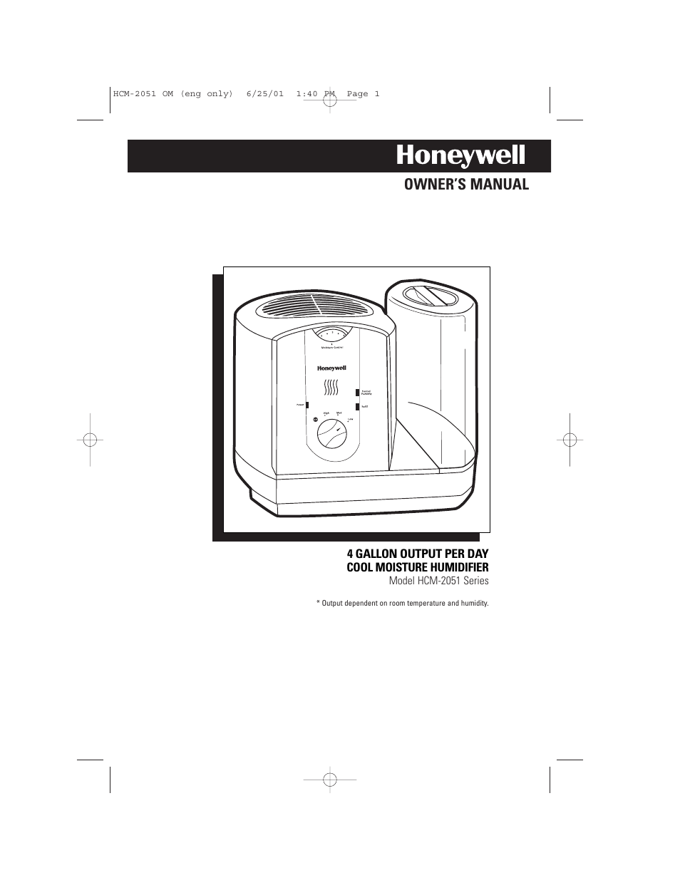 Honeywell HCM-2051 User Manual | 12 pages