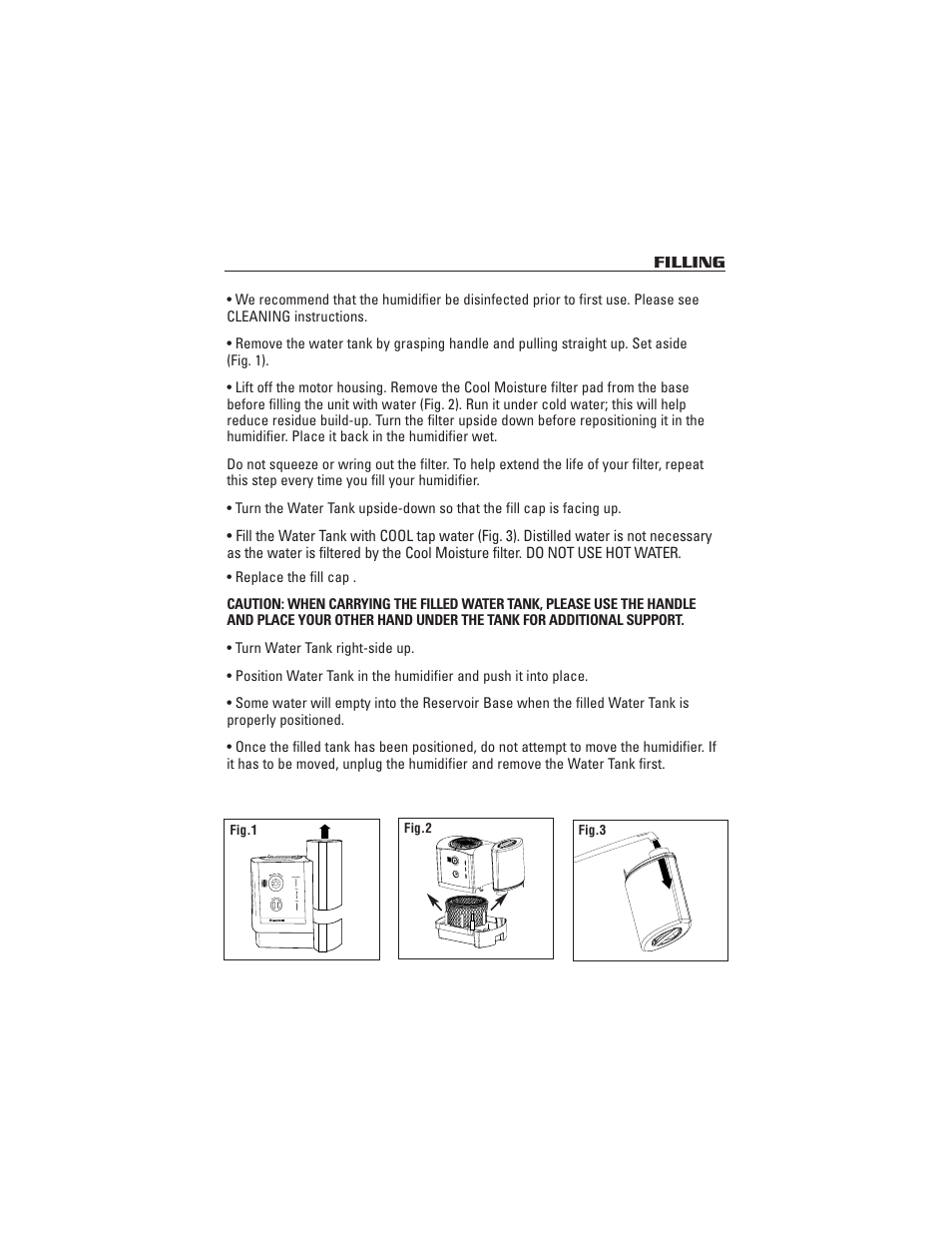 Filling | Honeywell HCM-2000 User Manual | Page 4 / 11