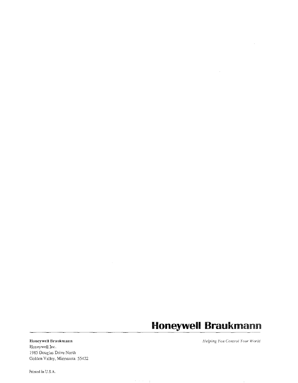 Honeywell braukmann | Honeywell EA79 User Manual | Page 6 / 6