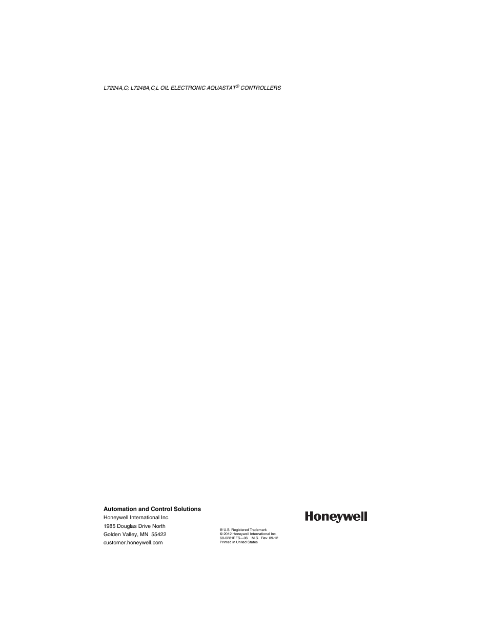 Honeywell L7224A User Manual | Page 16 / 52