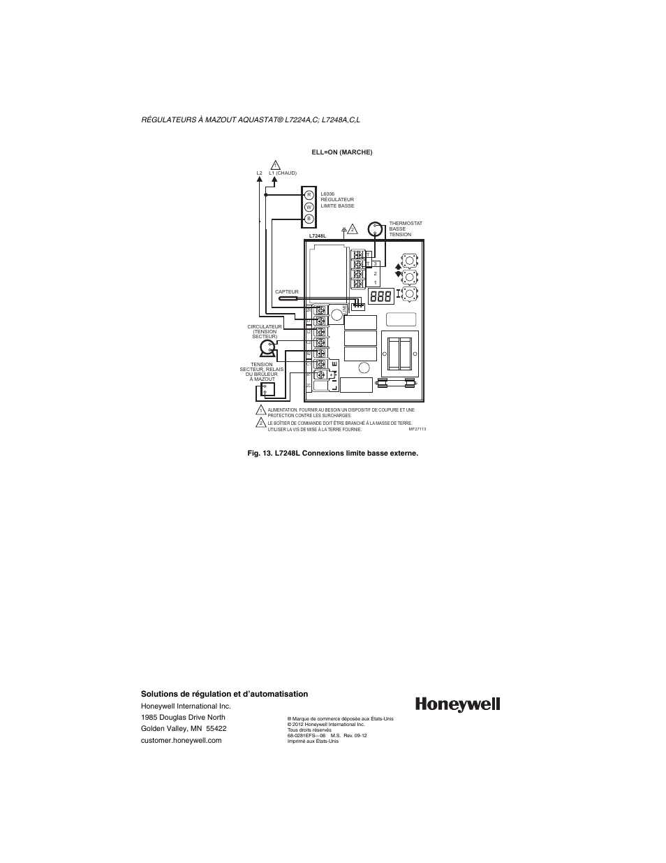 Solutions de régulation et d’automatisation | Honeywell L7224A User Manual | Page 34 / 52